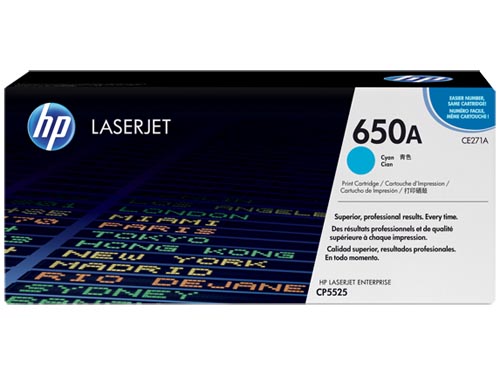 Mực in HP 650A Cyan Original LaserJet Toner Cartridge(CE271A)